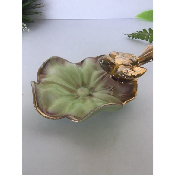 Vintage Porcelain Flower Dish made by Stewart McCulloch - Picture 2 of 7